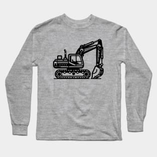 Construction Excavator Long Sleeve T-Shirt